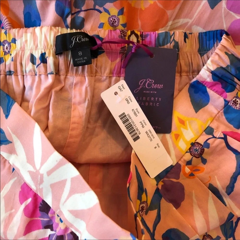 J. Crew Liberty Print Tawna Lawn Pull on Pant NWT